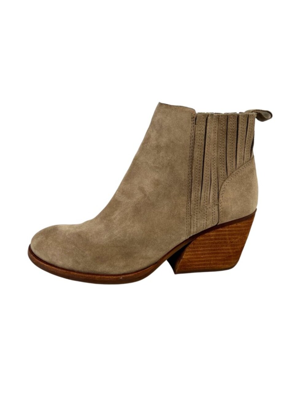 Kork-Ease Cinca Suede Tan Ankle Boots Block Heel Size 10 Boho Chic Cowgirl